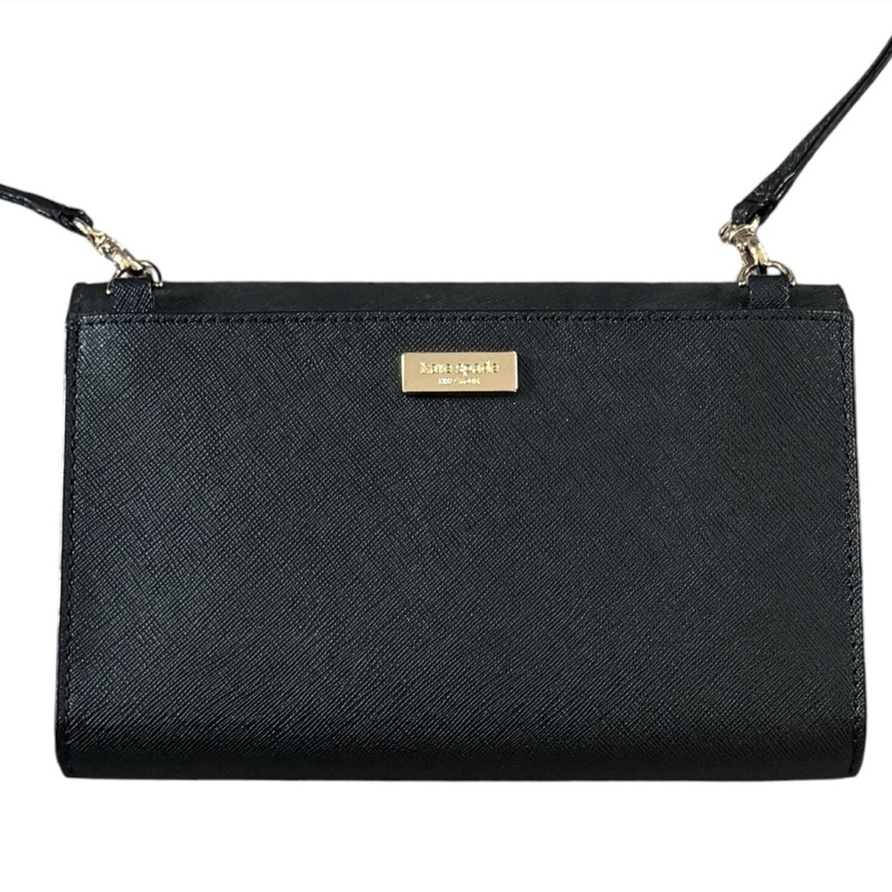 Kate Spade NY Winni Jazz Things Up Cat Leather Wallet Crossbody Clutch Bag - Picture 6 of 13